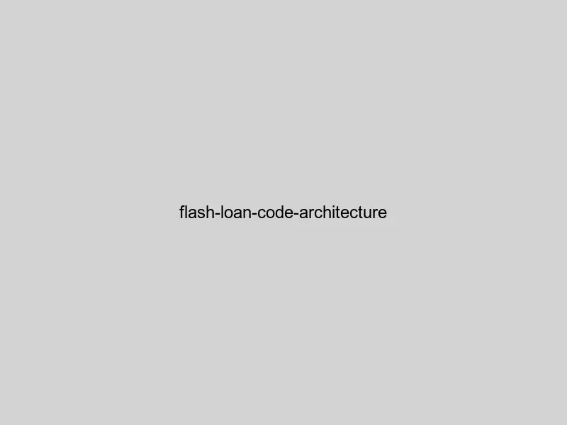 Flash loan smart contract architecture diagram showing transaction flow and key components