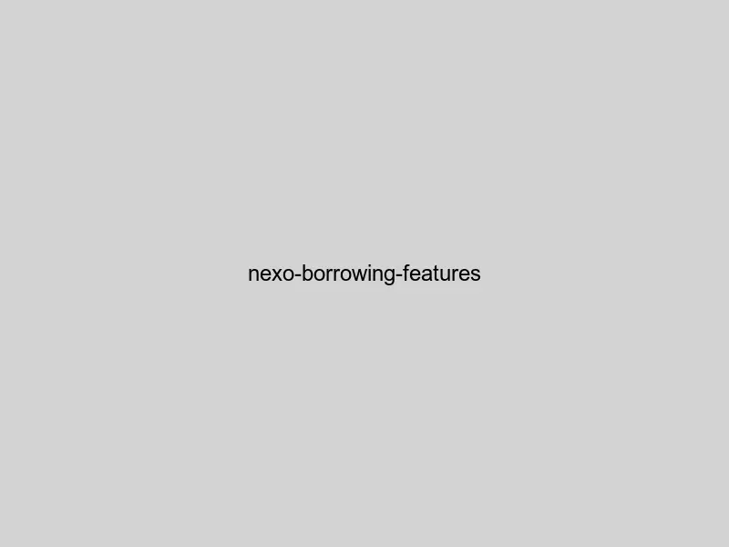 Nexo lending service features including instant credit and flexible rates