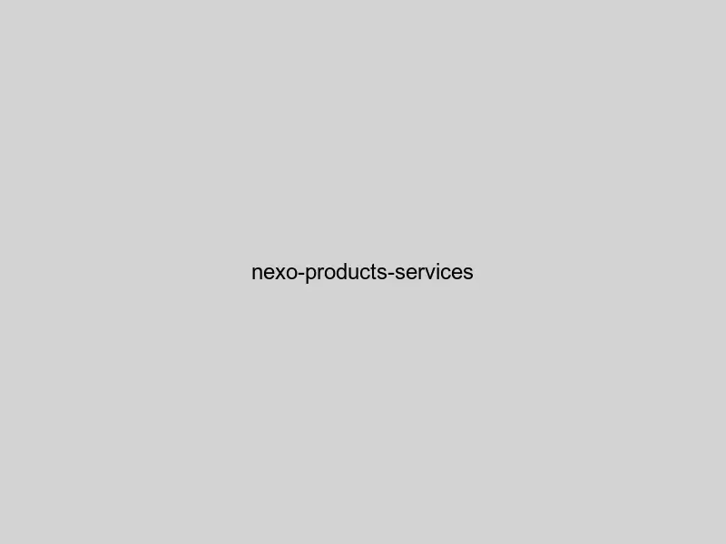 Nexo comprehensive product ecosystem showing earning rates, financing options, trading features and crypto card services
